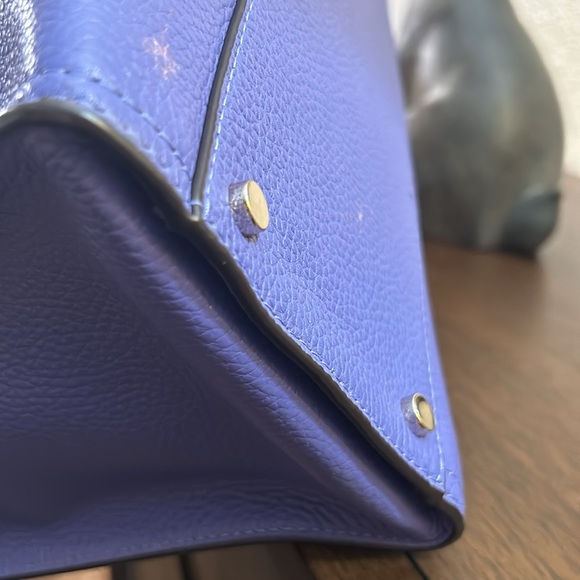 Kate Spade medium top zip satchel WKRU6703 Rowe periwinkle twilight 445 - Picture 10 of 16